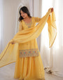 Yellow Pure Soft Crunchy Silk Kurta Suit Set